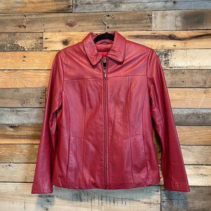 WILSONS LEATHER Red Leather Jacket Sz S Small